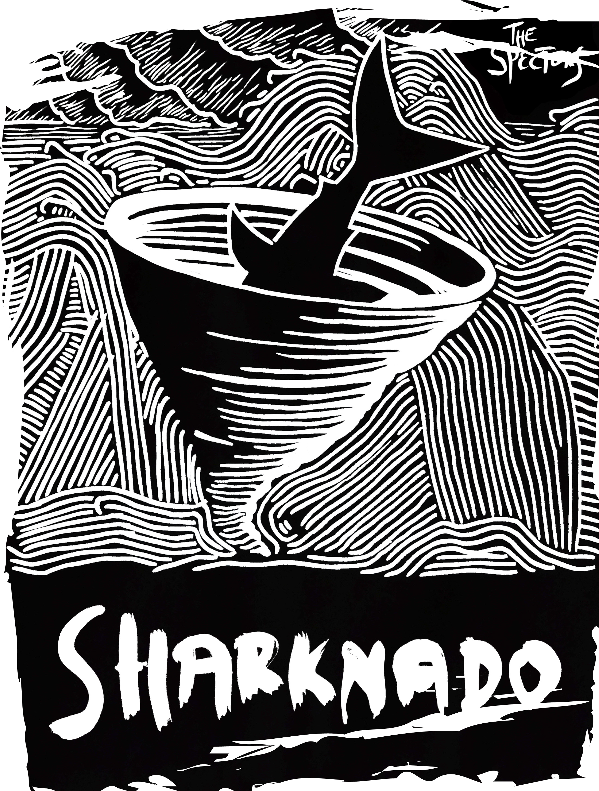 Sharknado T-shirt 5 Ragged - Illustration Clipart (2348x3099), Png Download