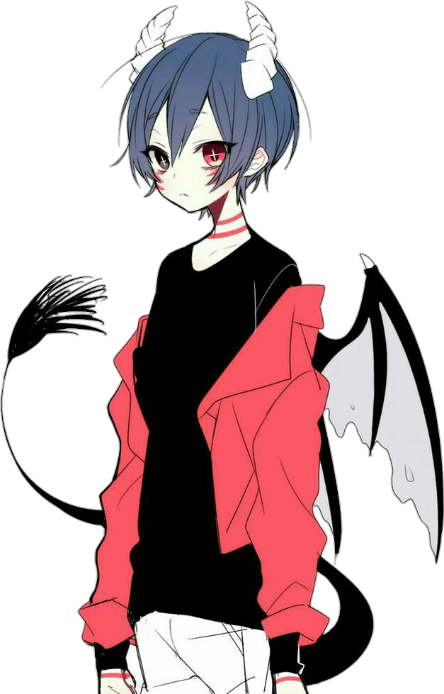 anime demonio Cute Anime Demon Boy Clipart Large