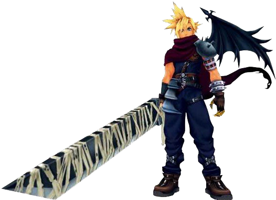 Drarchon - Kingdom Hearts Cloud Clipart (573x416), Png Download