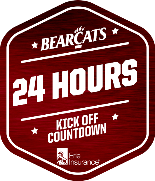 #bearcats Countdown To Kick Off Presented By @erie - University Of Cincinnati Clipart (640x640), Png Download