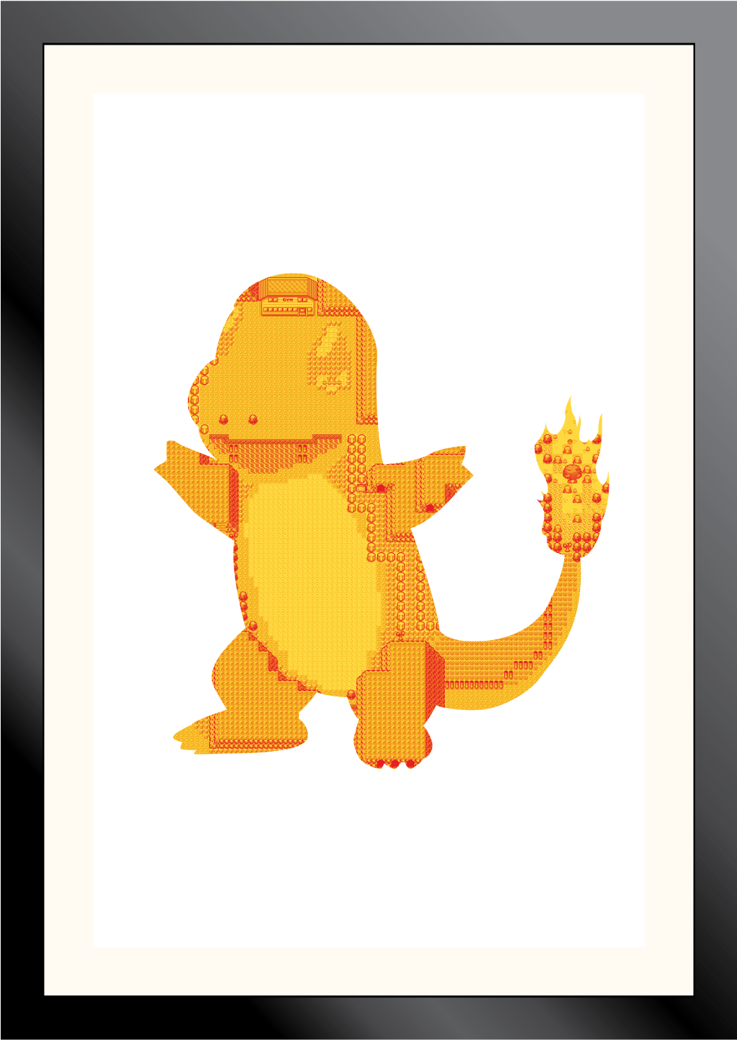 Charmander Sprite Map Portrait - Cartoon Clipart (1057x1490), Png Download