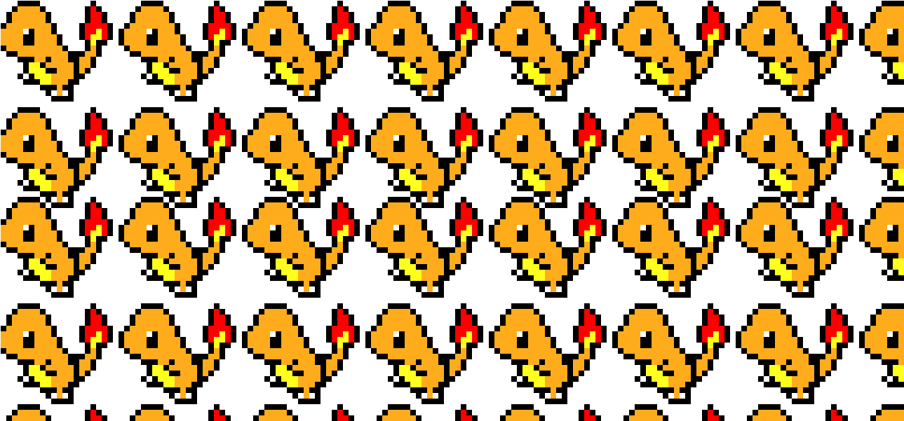 Charmander 8 Bit Desktop Wallpaper - Hd 8 Bit Charmander Clipart (1288x616), Png Download