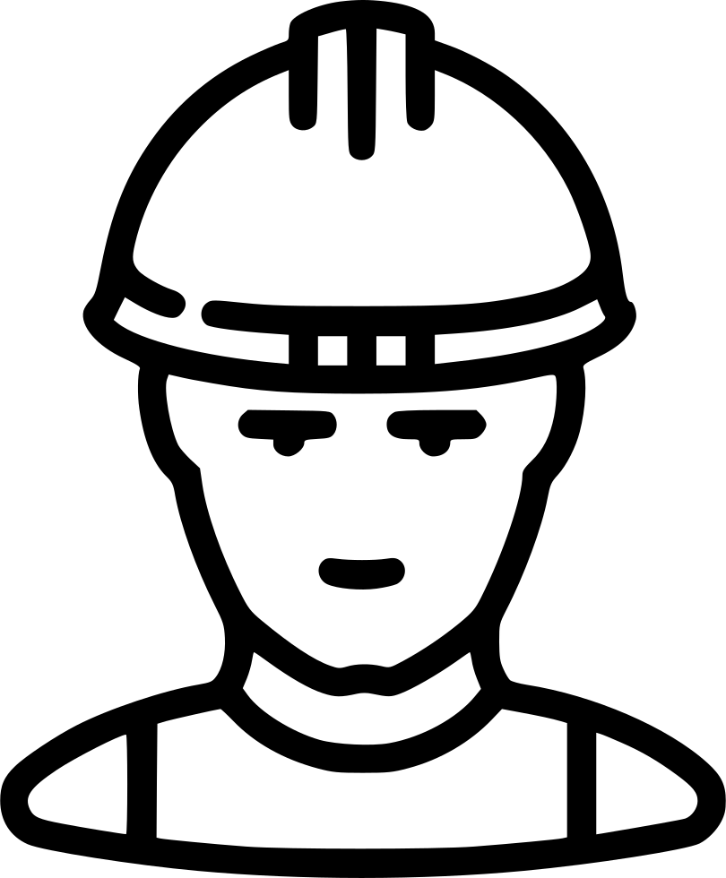 Working Builder Industrial Man Human Avatar Comments - Builder Line Icon Png Clipart (810x980), Png Download