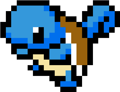 Squirtle - Pixel Art Pokemon Squirtle Clipart (592x592), Png Download