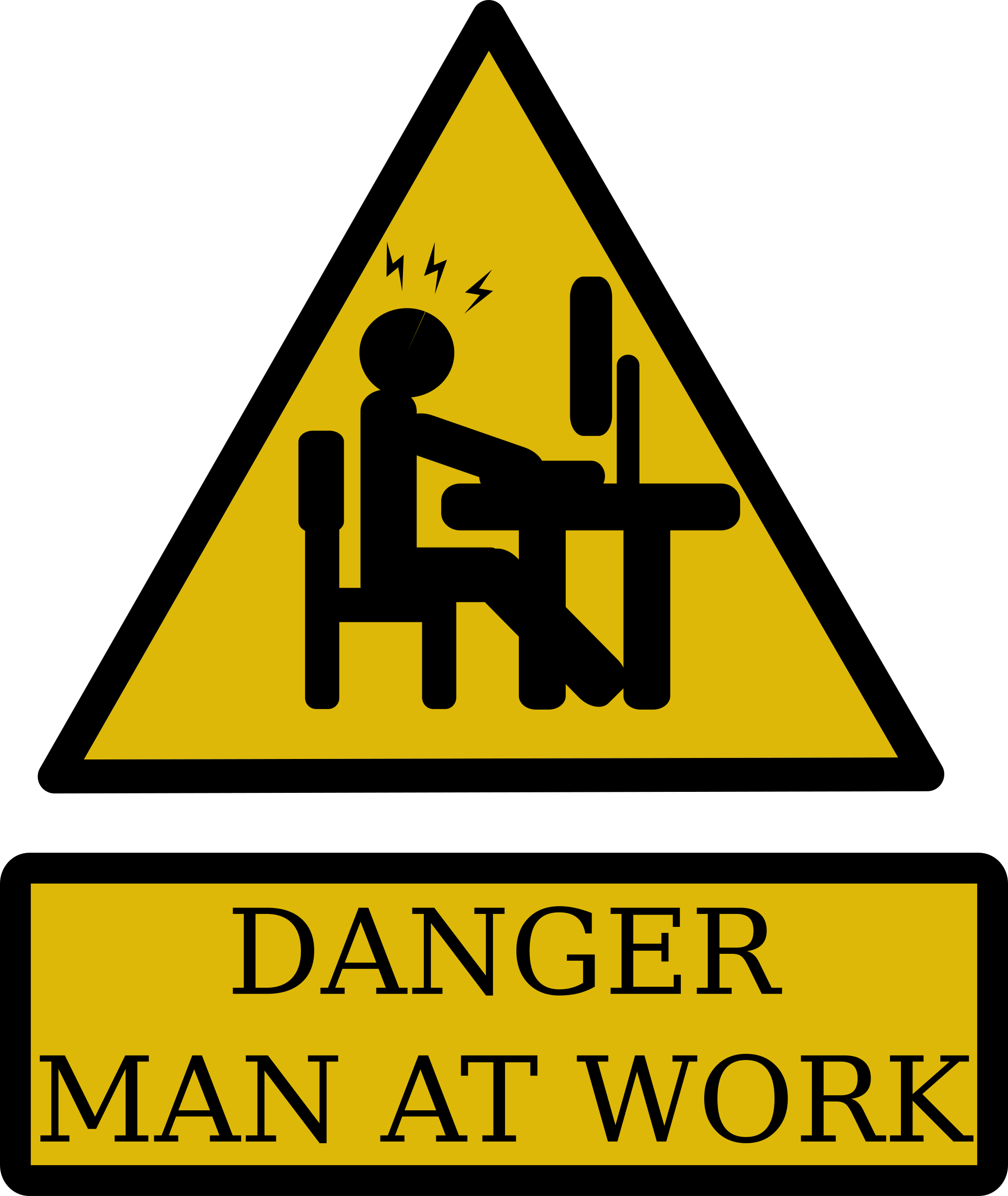 This Free Icons Png Design Of Programmer Working - Danger Man At Work Clipart (2024x2400), Png Download