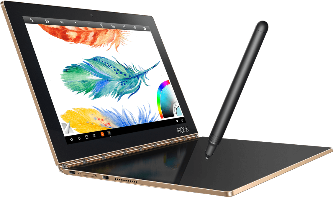 Yoga Book - Lenovo Yogabook Yb1 X90f Clipart (1378x800), Png Download