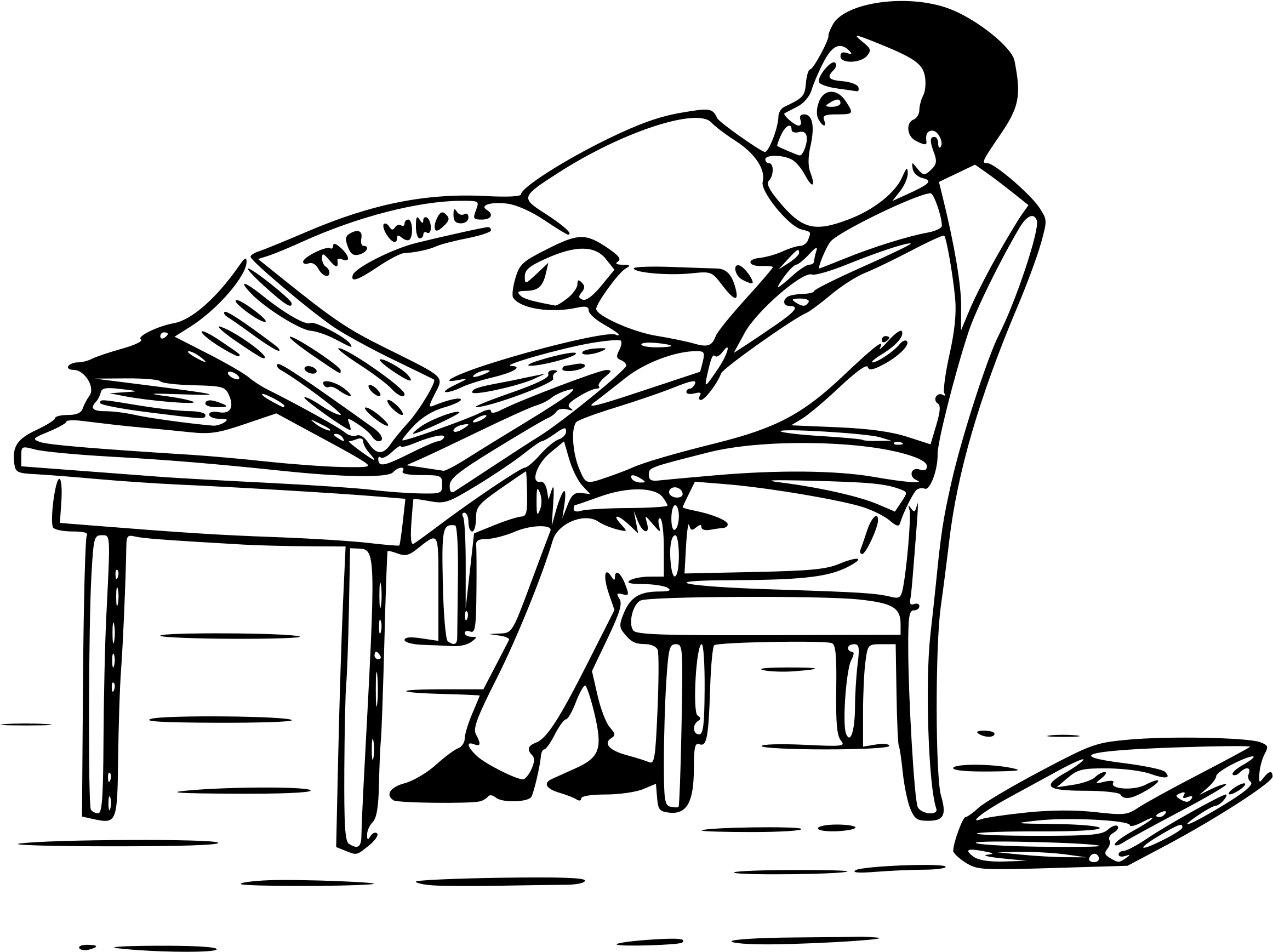 This Free Icons Png Design Of Man Reading Books - Person Reading A Book Clipart Transparent Png (2400x1810), Png Download