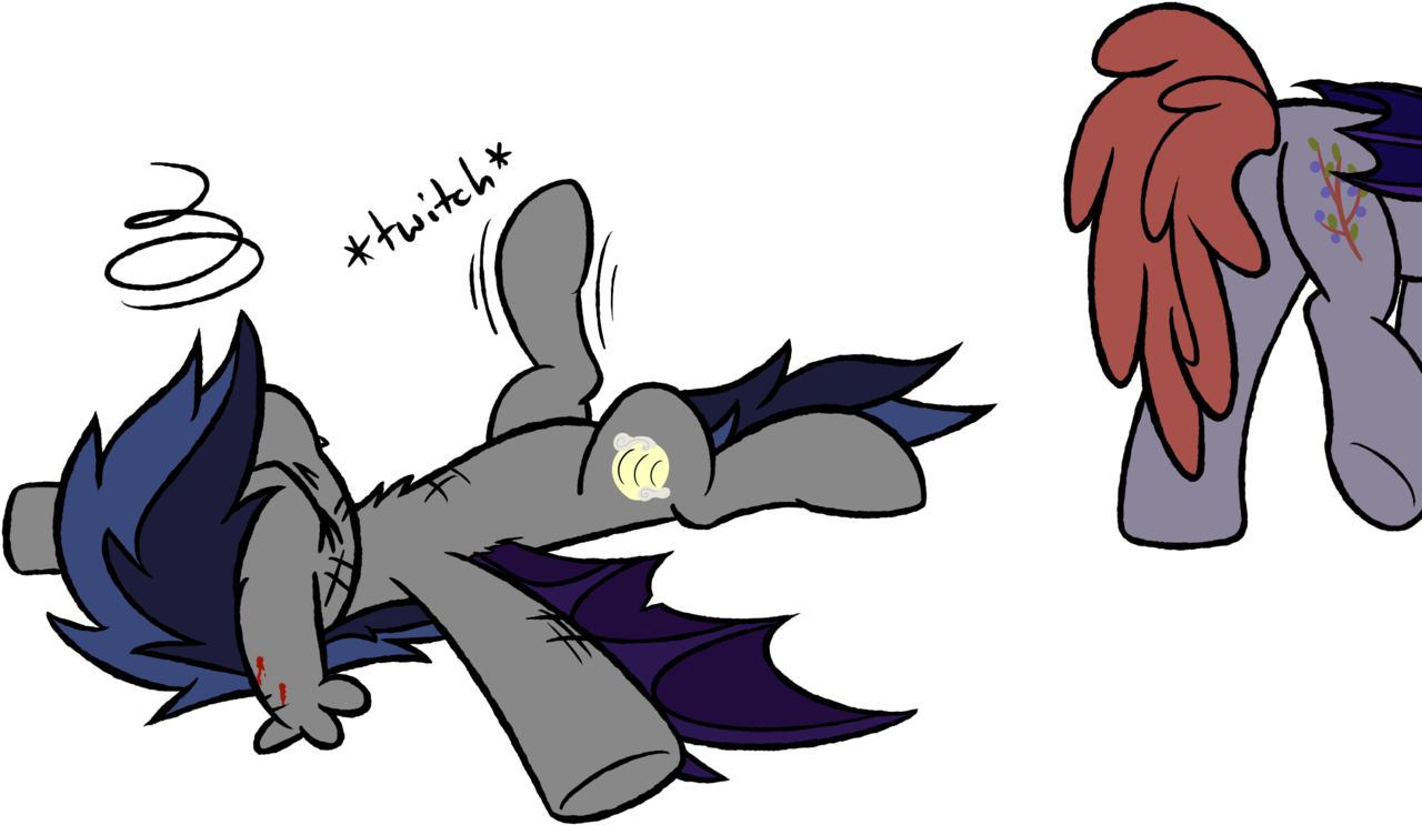 Moemneop, Bat Pony, Implied Violence, Laying Down, - Cartoon Clipart (1280x819), Png Download