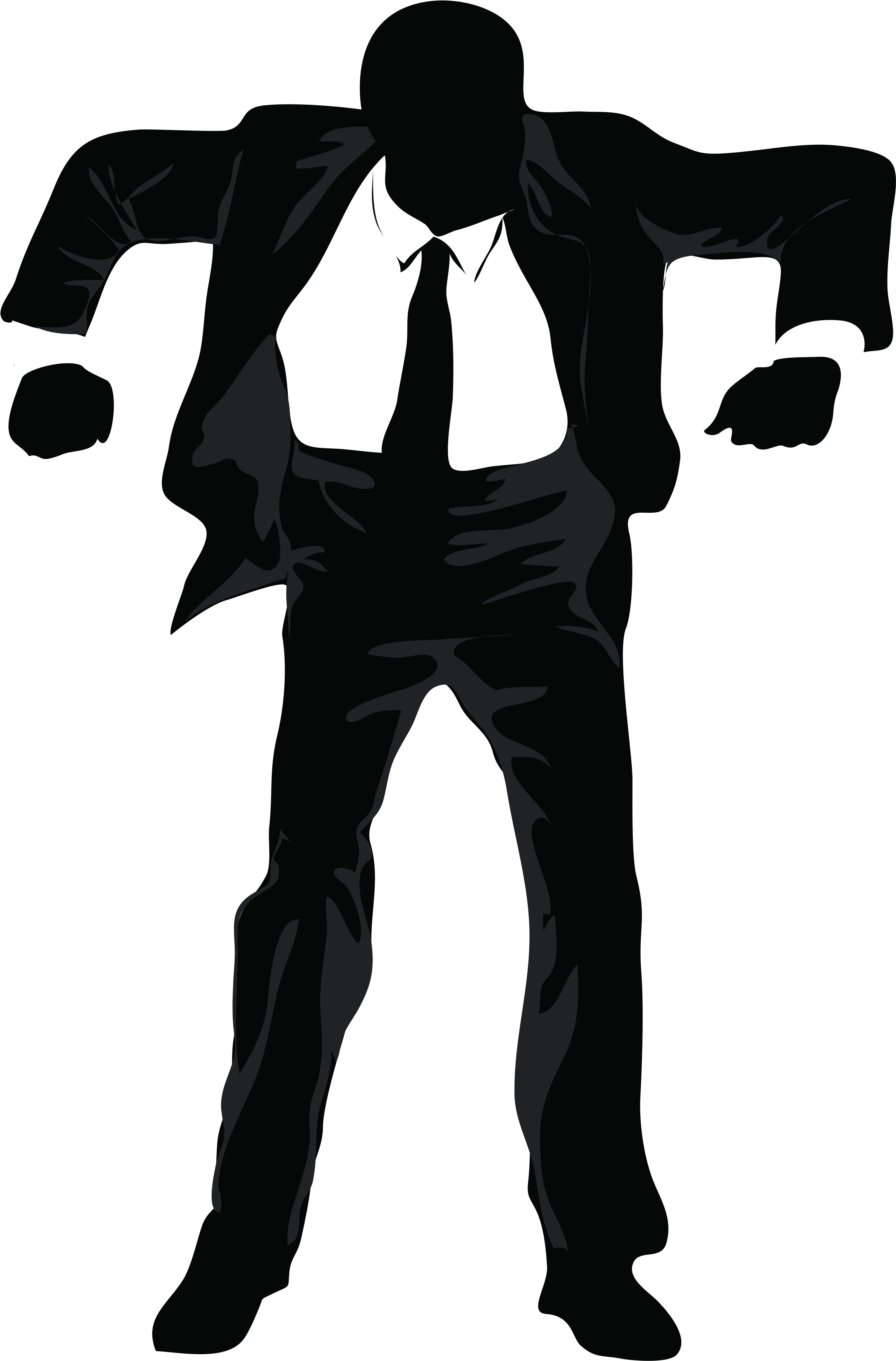 Motivation Working Man Silhouette - Illustration Clipart (3300x4995), Png Download