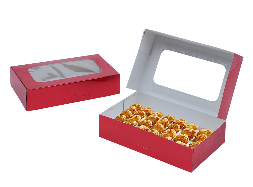 Plain Cookie Box With Window Auto Box - Box Clipart (1000x738), Png Download