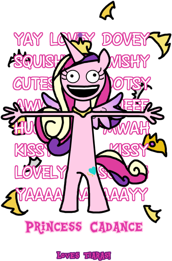 Browniecomicwriter, Cadance Loves Tiaras, Caption, - Cartoon Clipart (558x847), Png Download
