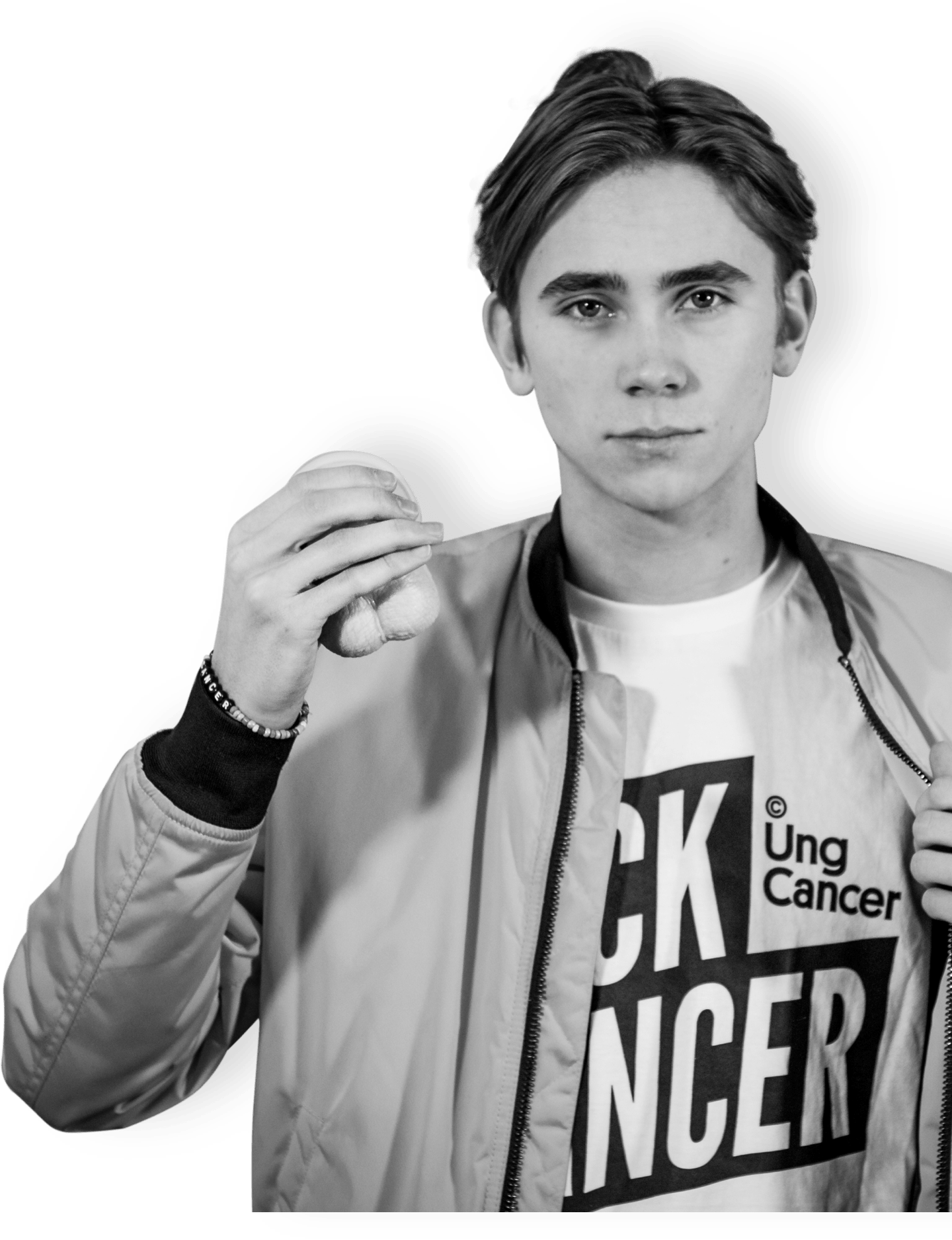 Ung Cancer Hero - Monochrome Clipart (1440x1874), Png Download