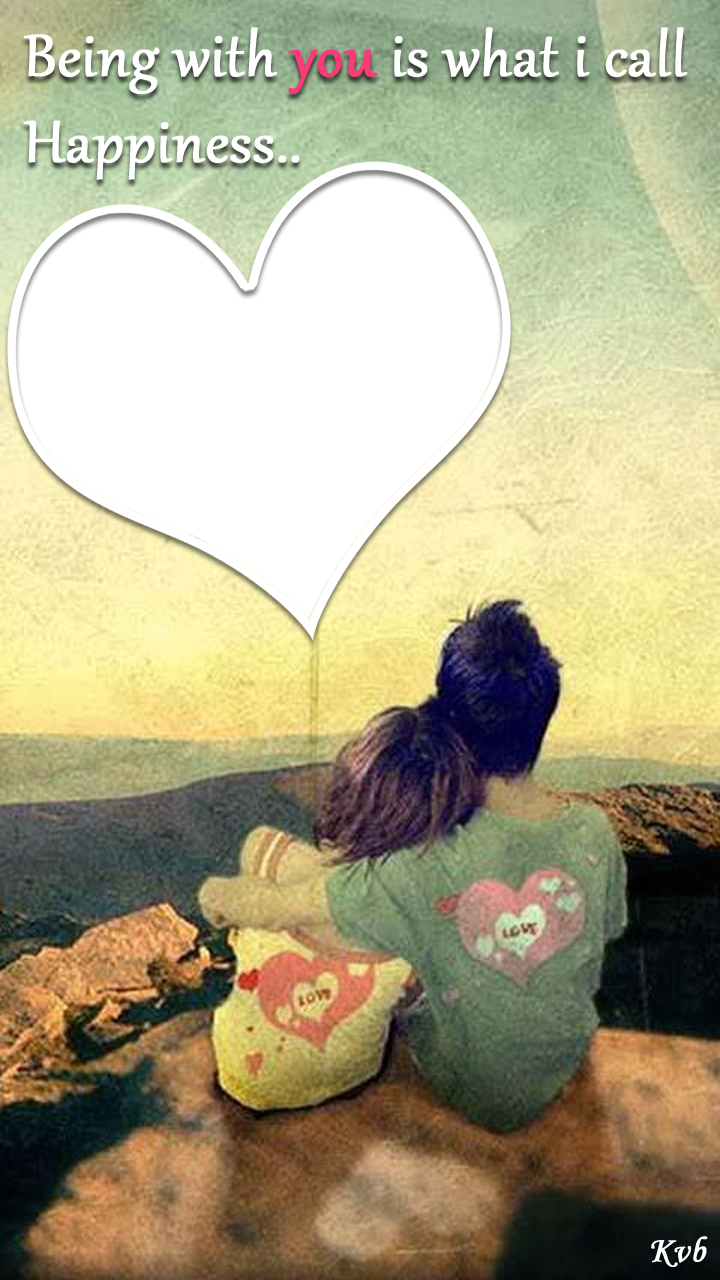 Heart And Love, Photo Frame Tags - Love Couple Clipart (720x1280), Png Download