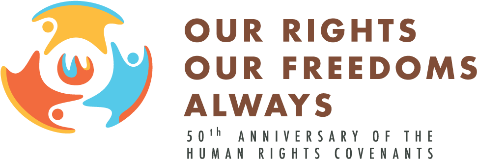 Campaign Logo With "50th Anniversary Of The Human Rights - Our Rights Our Freedoms Always Poster Clipart (1200x600), Png Download