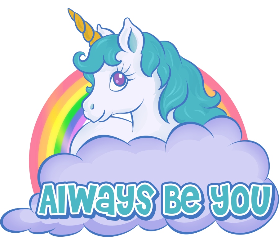 Always Be You Unicorn Png Clipart (900x764), Png Download
