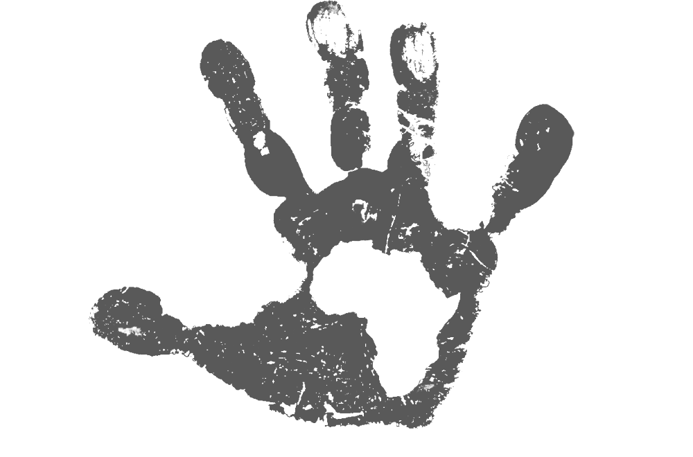 White Handprint Png Clipart (1000x660), Png Download