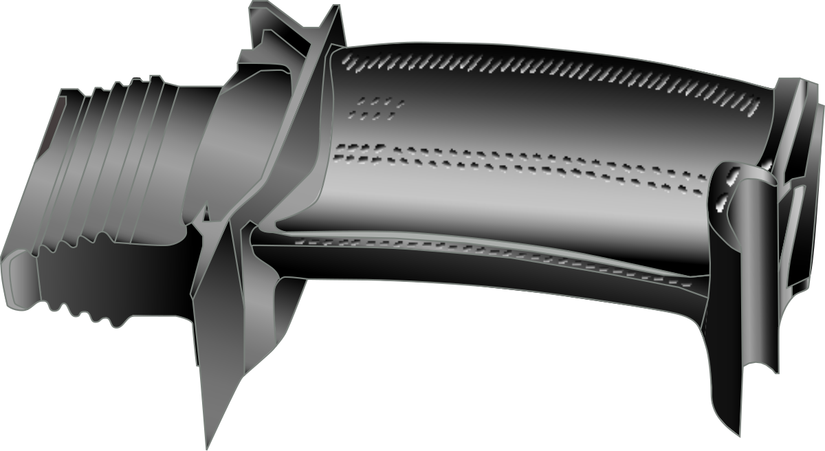 Gas Turbine Engine Turbine Blades Clipart (1200x656), Png Download
