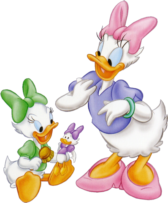 Walt Disney - Page - Daisy Duck And Baby Clipart (576x676), Png Download
