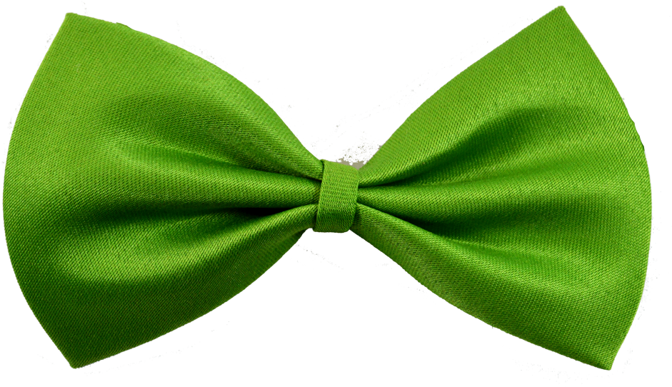 Lime Green Dog Bow Tie - Green Bow Tie Png Clipart (941x542), Png Download