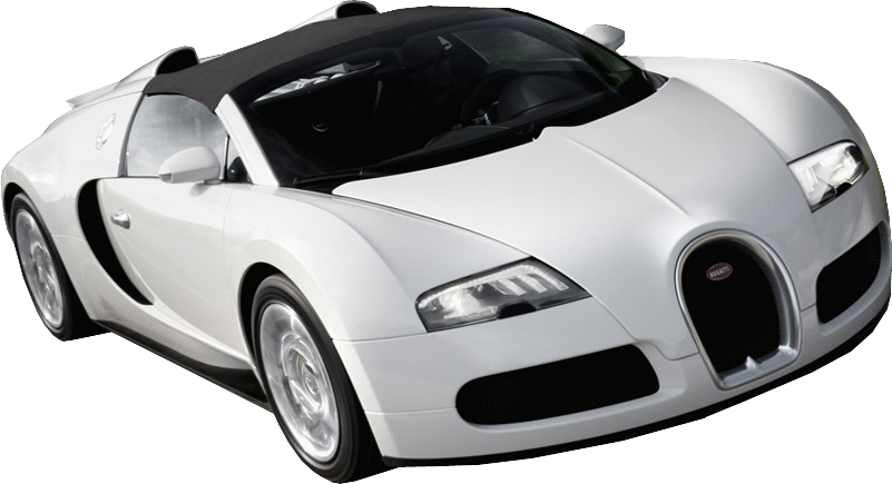 White Bugatti Veyron - Bugatti Veyron No Background Clipart (801x435), Png Download