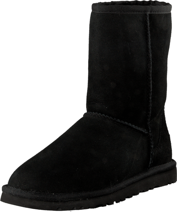 K&246p Ugg Australia Classic Short Black Svarta Skor - Work Boots Clipart (590x705), Png Download