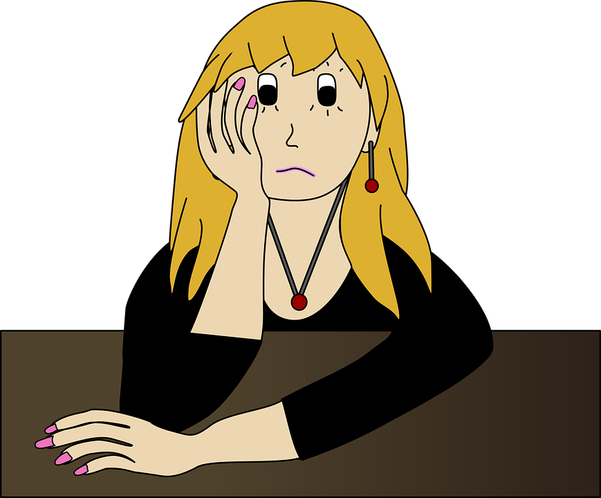 Worried, Bored, Sad, Girl, Woman, Stress, Depression - Catecholamines Clipart (640x530), Png Download