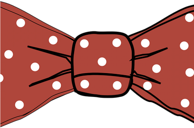 Drawn Bow Tie Transparent Background - Polka Dot Bow Tie Clipart - Png Download (640x480), Png Download