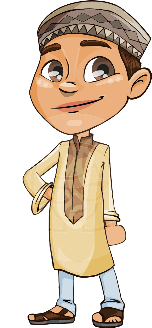 Akeem The Wise Arabic Boy - Cartoon Arab Kid Clipart (957x1060), Png Download