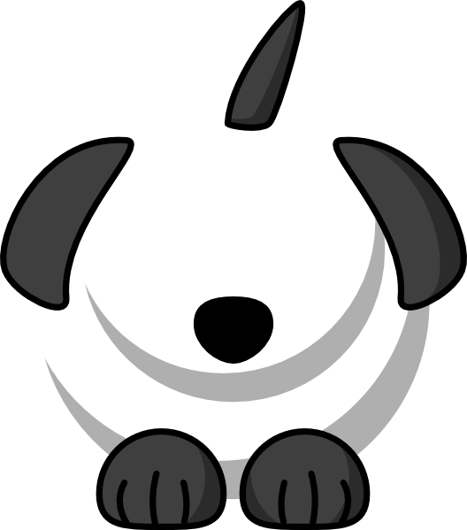 Black Dog Svg Clip Arts 528 X 599 Px - Dog Cartoon - Png Download (528x599), Png Download