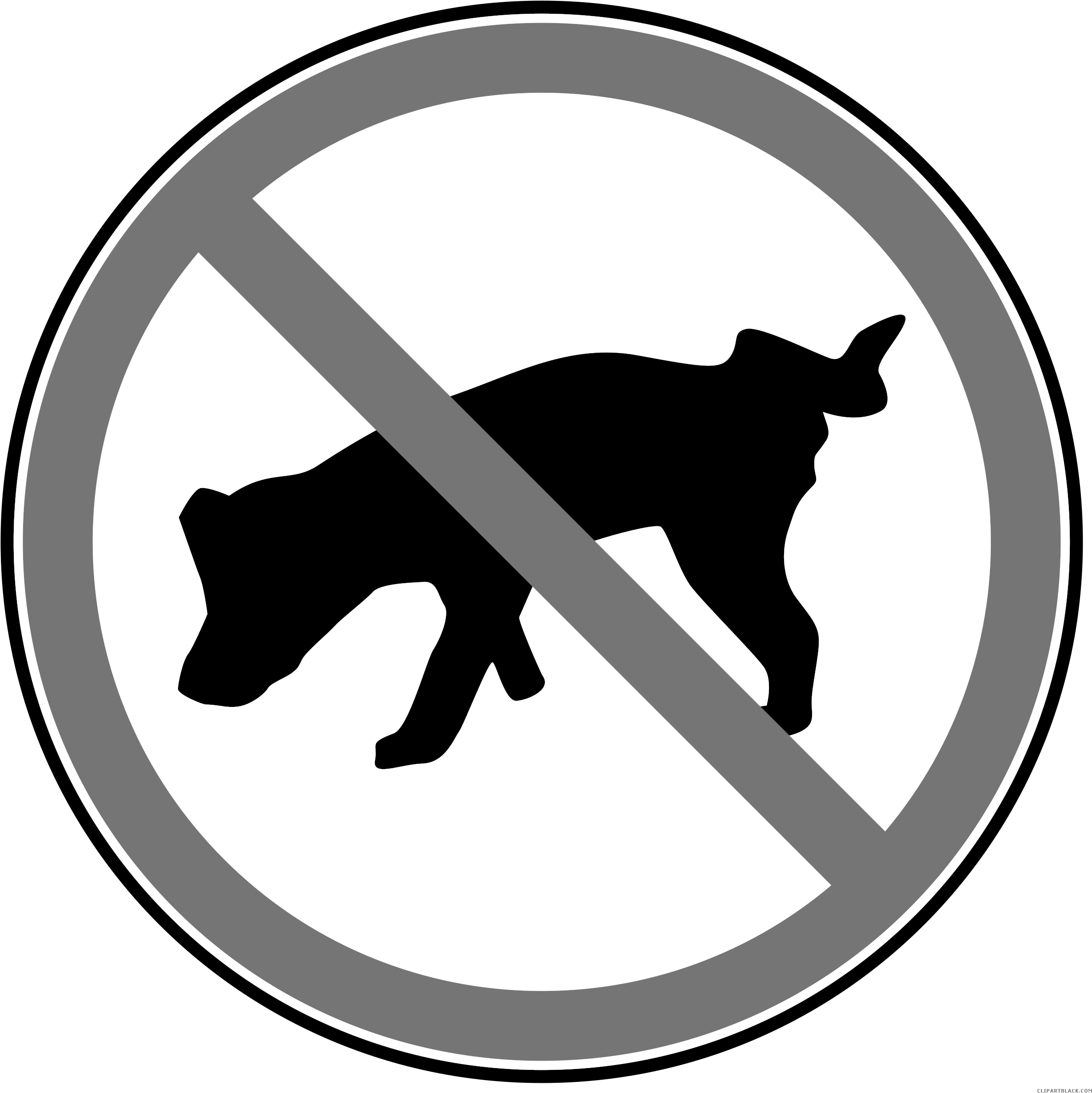 Dog Animal Free Black White Clipart Images Clipartblack - Icon Wifi Symbol - Png Download (2500x2500), Png Download