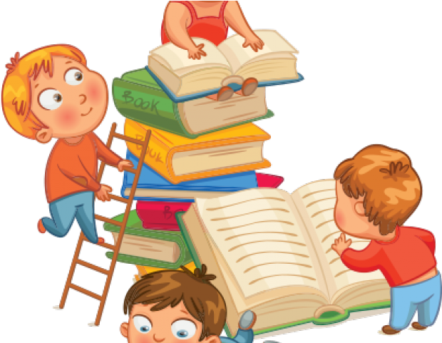 Reading Book Cartoon Clipart (640x480), Png Download