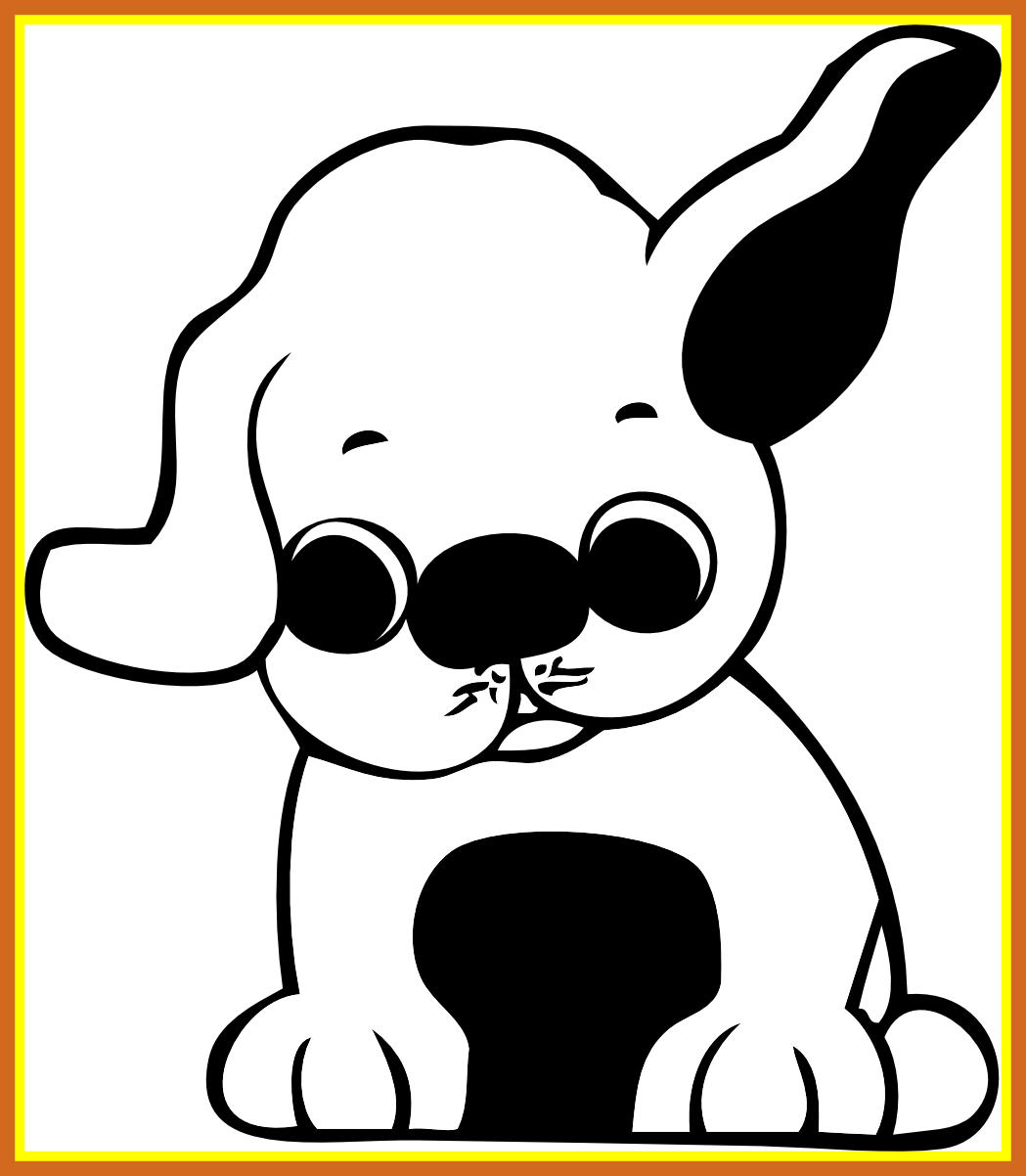 Inspiring Cartoon Of A Cute Bulldog Puppy - Puppy Clip Art - Png Download (1049x1202), Png Download