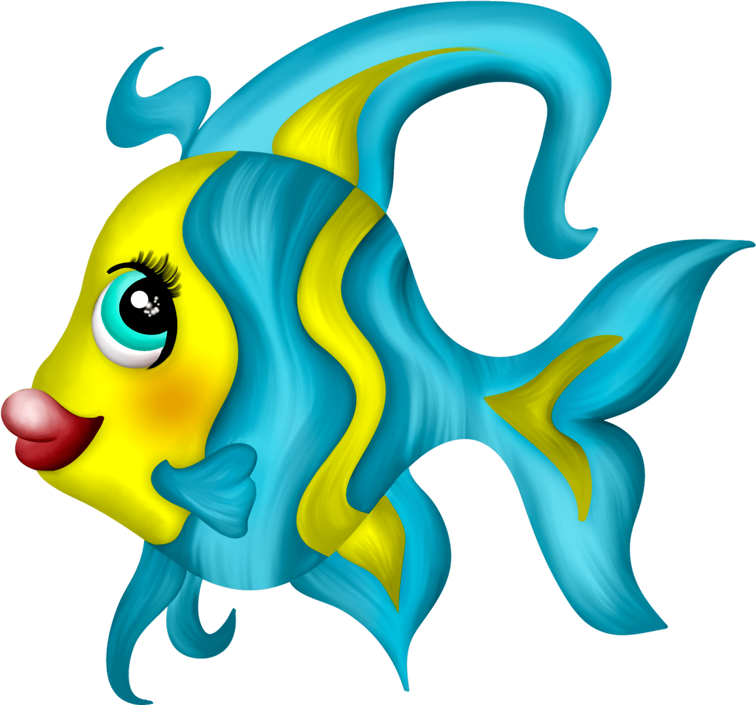Bdba A E Orig Fishes Pinterest - Clipart Little Mermaid Fish - Png Download (600x562), Png Download