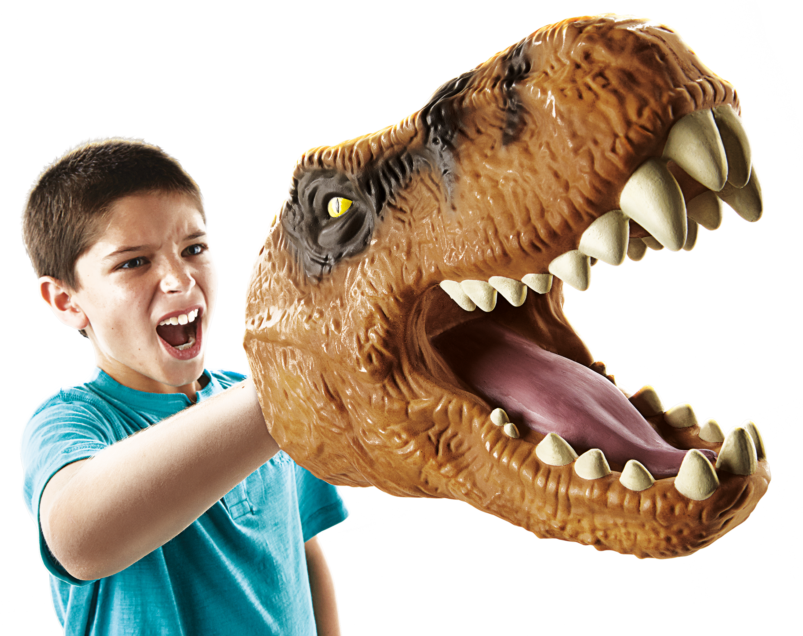 Jurassic World Chomping Dino Head Hand Puppets Tyrannosaurus Clipart (2791x2209), Png Download