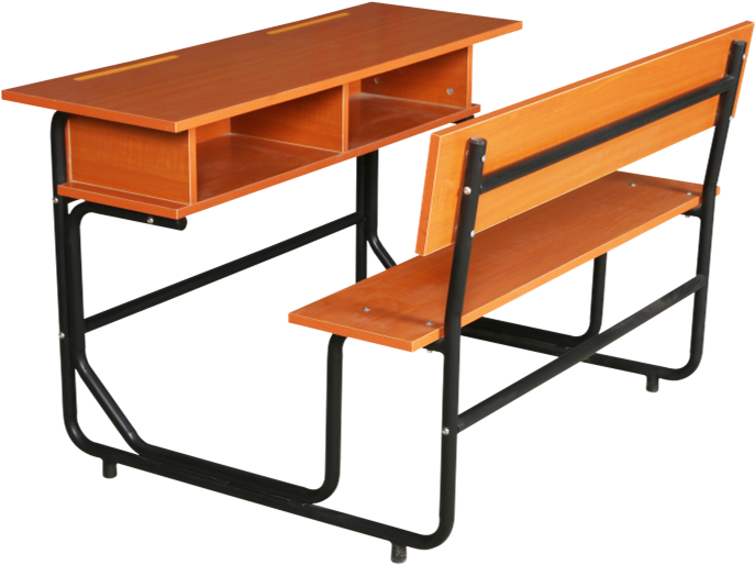 Wholesale Plastic Student Online - 2 Person School Desk Clipart (695x636), Png Download