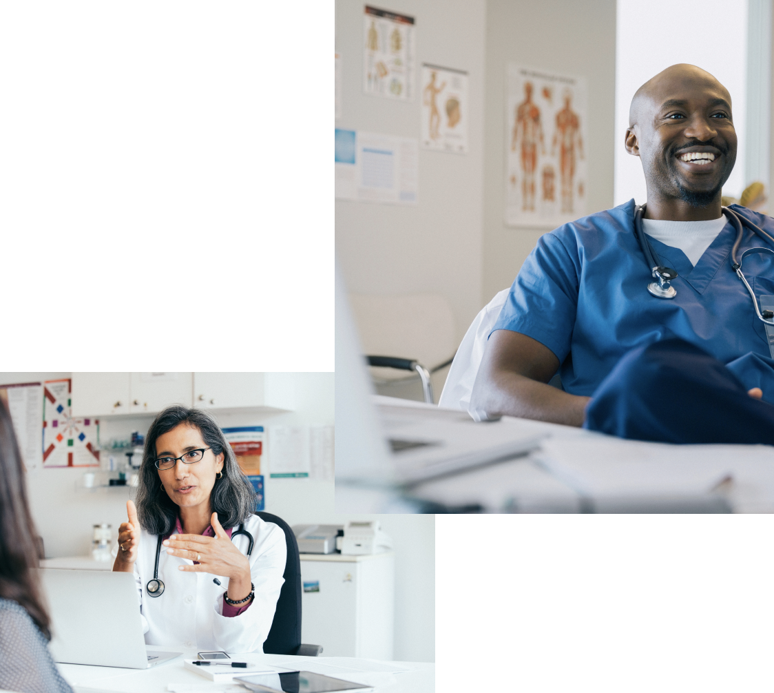 A Health Insurance Partner That Makes Your Job Easier - Black Doctor And Patient Clipart (1124x1006), Png Download