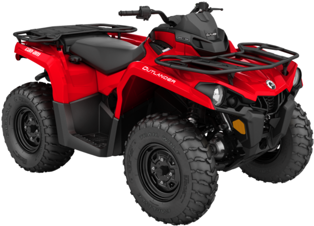 Pictured First Are Atvs, Commonly Referred To As Four - 2017 Can Am Outlander 570 Red Clipart (1024x791), Png Download