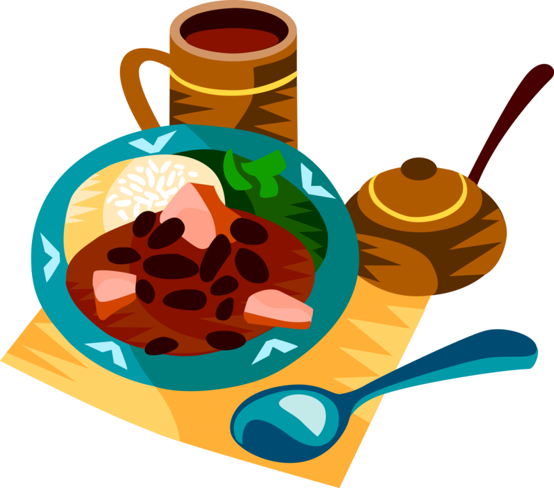 Vector Illustration Of Feijoada, Brazilian National - Vetor Feijoada Png Desenho Clipart (795x700), Png Download