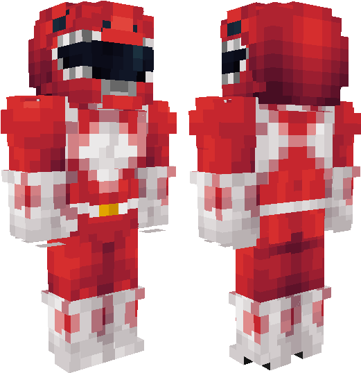 Red Ranger Undefined - Skins De Power Rangers Clipart (608x619), Png Download