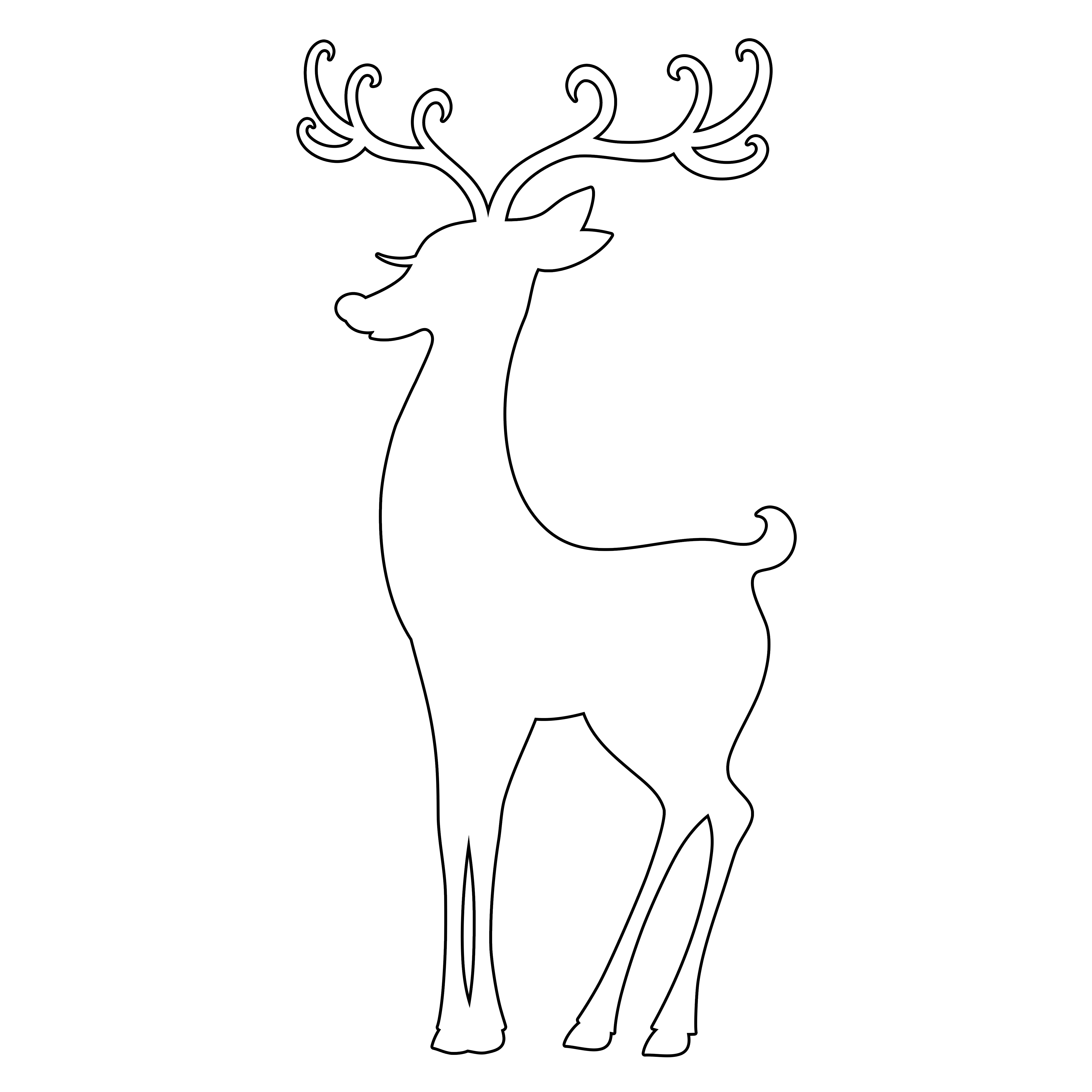 Clipart Reindeer Festive - Reindeer Design Png Transparent Png (4500x4500), Png Download