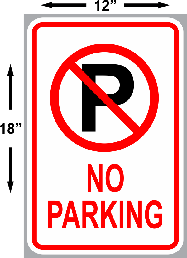 No Parking Sign - Parking Signs Clipart (600x830), Png Download