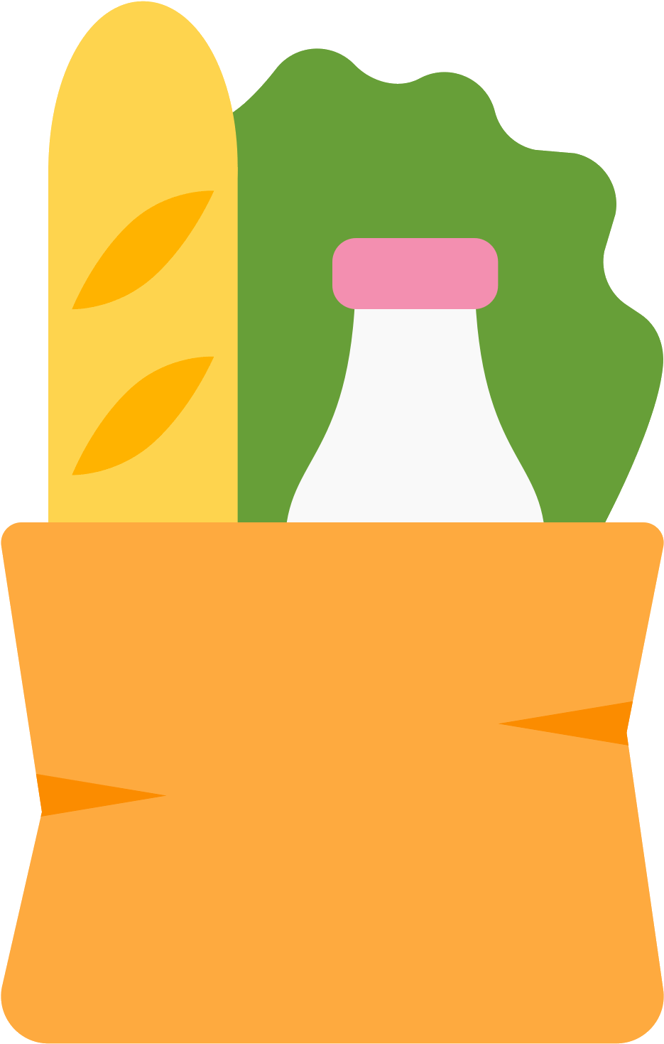 Free Vector Library - Shopping Bag Food Icon Png Clipart (1600x1600), Png Download