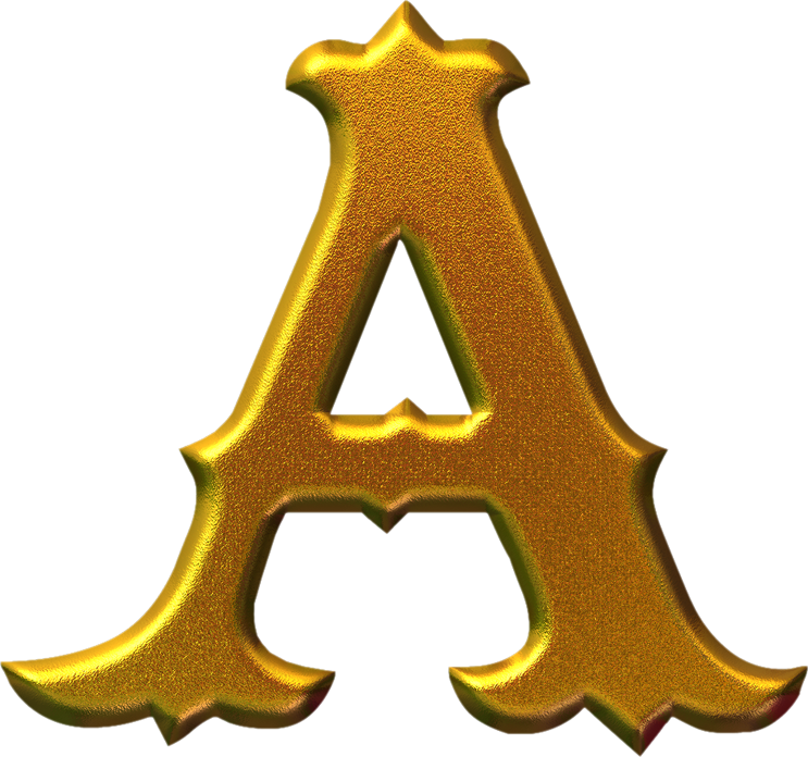 Alfabeto Decorativo Alfabeto Romano Png Mai 250 Sculas - Letras Douradas Para Imprimir Clipart (743x696), Png Download