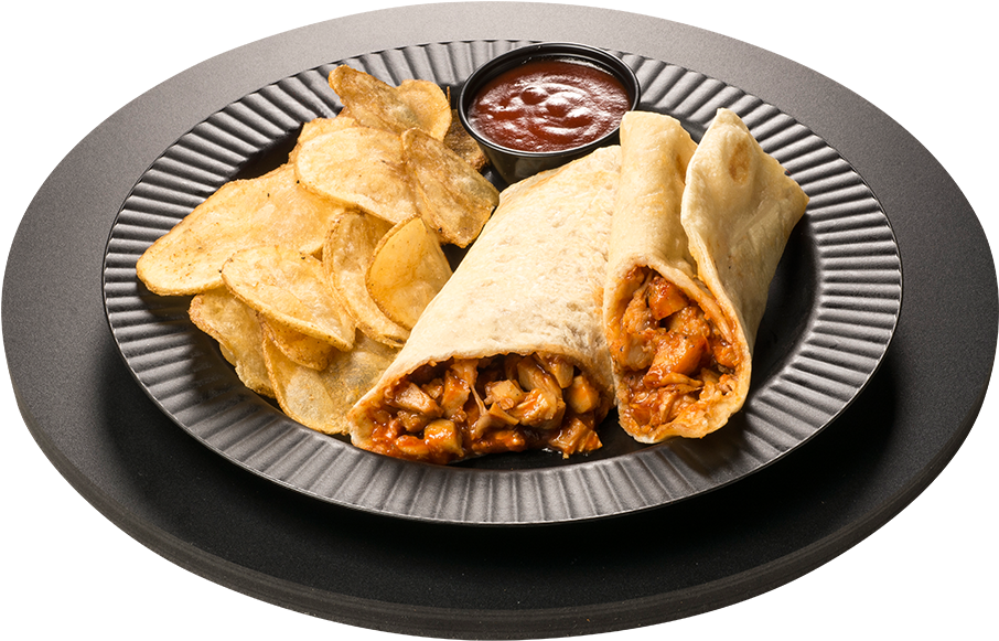 Back To Chicken - Wrap Roti Clipart (960x800), Png Download