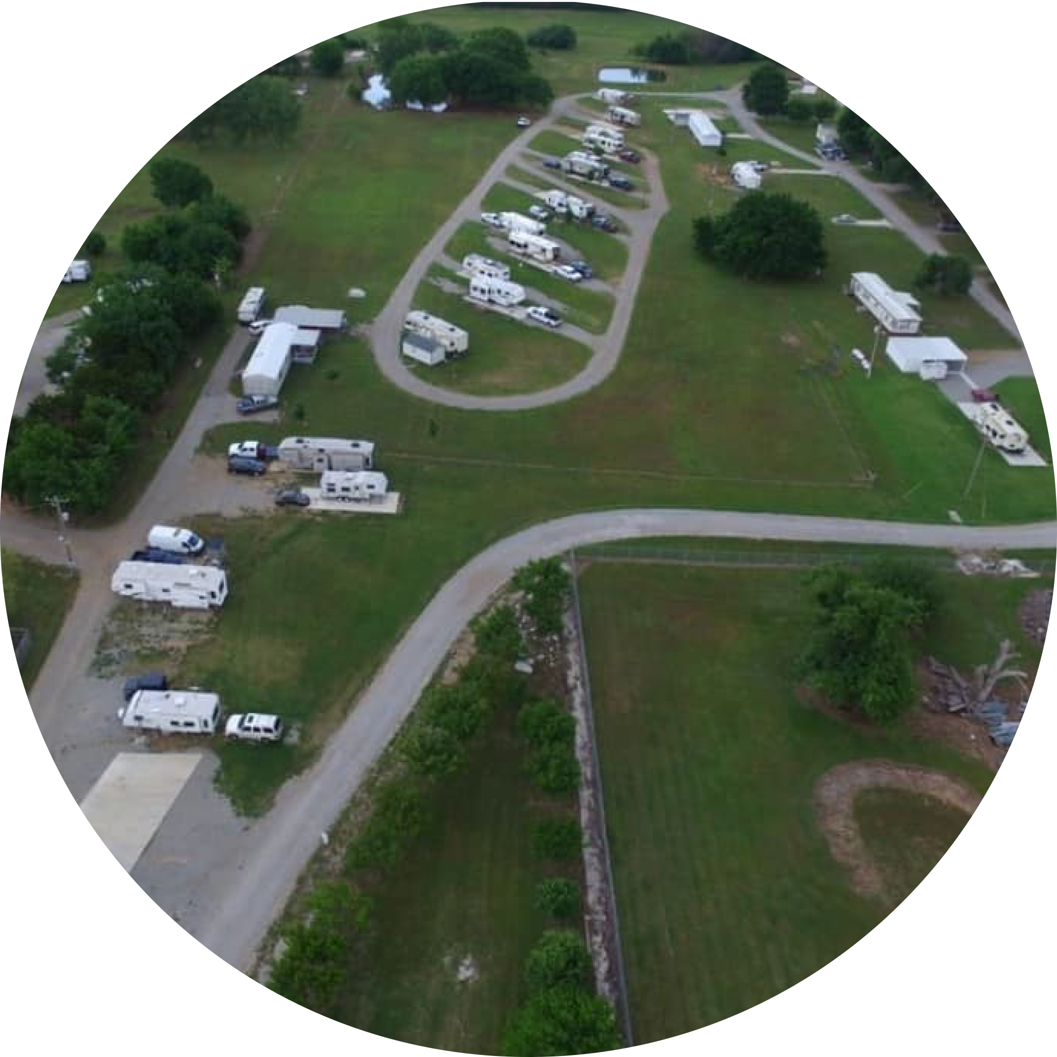 Taylor's Rv Park - Aerial Photography Clipart (2104x2104), Png Download