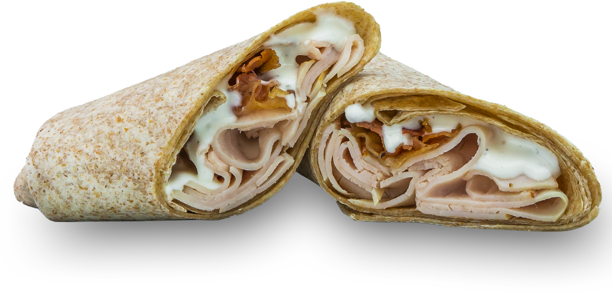 Turkey Bacon Ranch Wrap - Sandwich Wrap Clipart (1200x720), Png Download