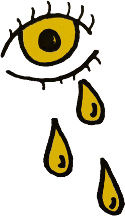Yellow Aesthetic Cry Clipart (509x882), Png Download