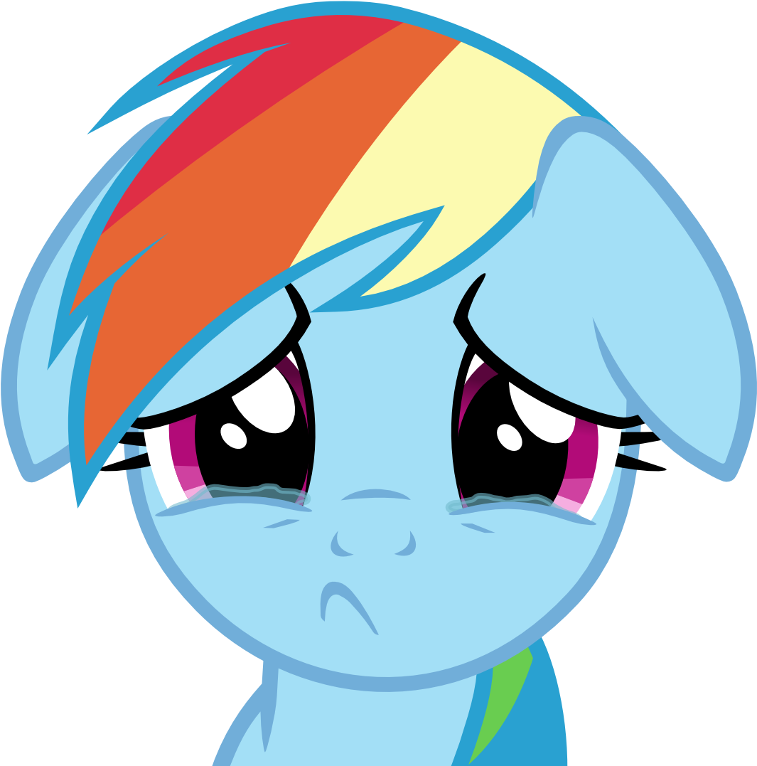 Sad Dashie By Mattyhex - You Don T Like Ponies Clipart (1065x1077), Png Download