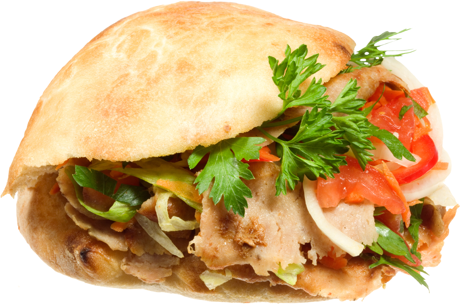 Chicken Pita With Fries Png Clipart (1536x1536), Png Download