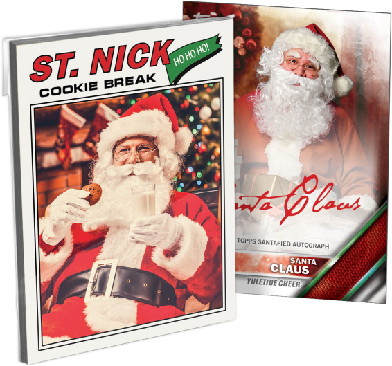 Santa Claus Signs Autographs For Topps And Mrs - Santa Claus Clipart (595x595), Png Download